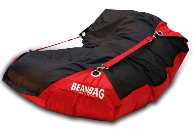 Sedací pytel 189x140 duo scarlet rose - black